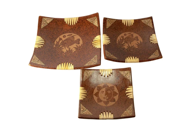 Фото 1 - Terracotta dishes set of 3 pieces (29x29x7cm 24x24x6cm 20x20x5 cm)