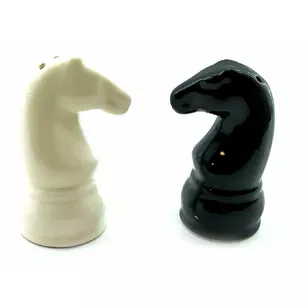 Солонка перечница Две лошади фарфоровые (8х5х4,5 см)