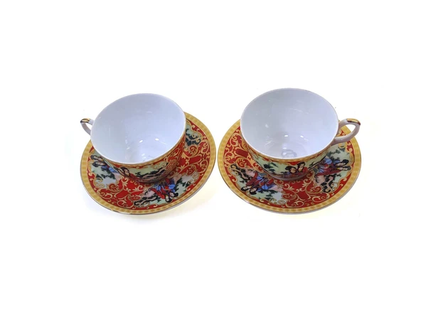 Фото 1 - Porcelain service (2JBS108-1) 2 cups + 2 saucers Red (210 ml) (16 pcs. in a box)