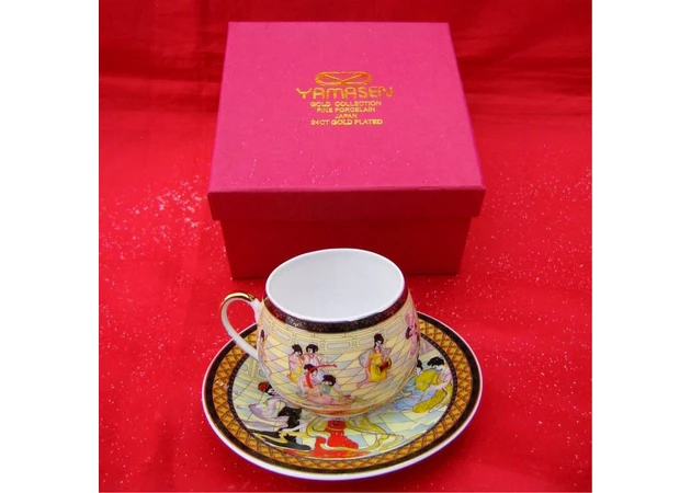 Фото 1 - Porcelain service (SCS78) 1 cup + 1 saucer Dancers (110 ml) (h-5.2cm, d-5.3cm, saucer d-11cm)