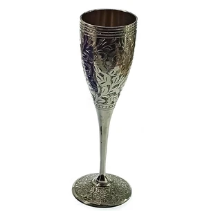 Silver-plated bronze glass (h-20 cm)