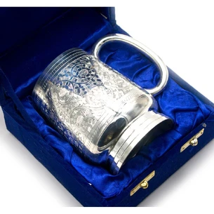 Silver-plated bronze mug 0.5 l. (15x15x11 cm)