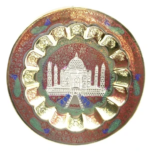 Taj Mahal bronze wall plate (17.7 cm)
