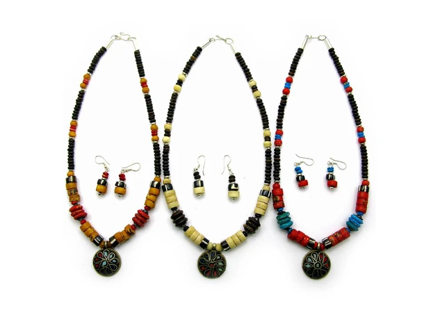 Фото 1 - Necklace with pendant + earrings