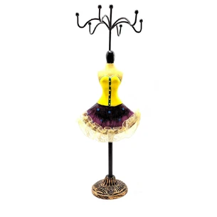 Jewelry stand Mannequin yellow-violet (27.5x7x10 cm)
