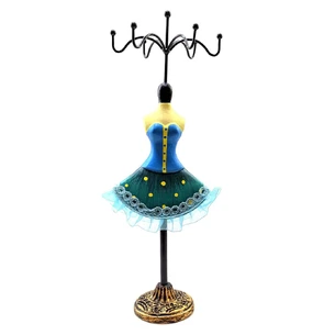Stand for jewelry Mannequin blue-turquoise (27.5x7x10 cm)