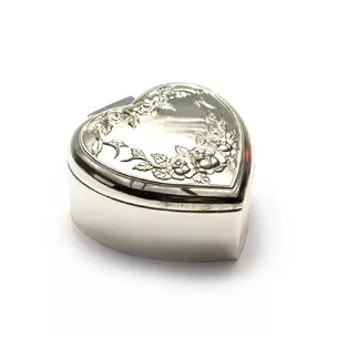 Box for decorated Heart (8x7, 5x3, 5 cm) Silver