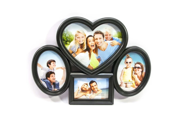 Фото 1 - Black photo frames (4 photos) (photo 17x12 cm 10x15 cm 13x9 cm) (34.5x25.5 cm)