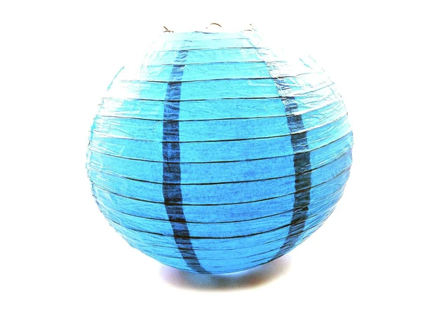 Фото 1 - Blue paper lantern (d-40 cm)