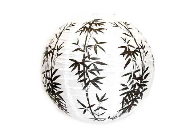 Фото 1 - White paper lantern Bamboo (d-40 cm)
