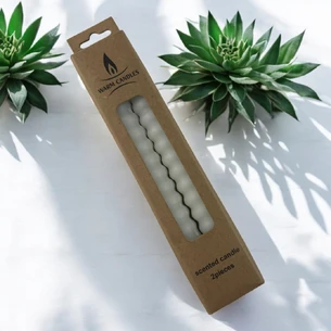 Candles Elegant relief set of 2 pieces (20 cm)
