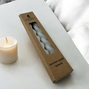 Candles with an ice pattern, a set of 2 pieces. (20 cm)