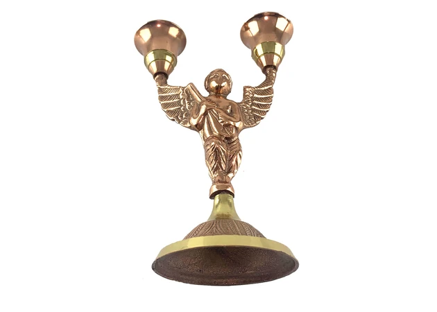 Фото 1 - Angel bronze candlestick (16x10.5x7 cm)