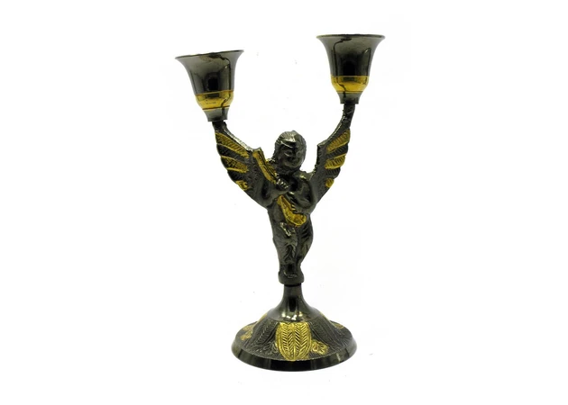 Фото 1 - Angel bronze candlestick (16x10.5x7 cm).