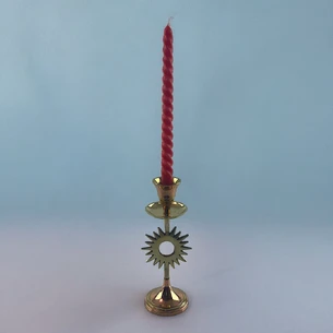 Candlestick Sun brass with copper (16.5 x 5.7 x 3.5 cm)