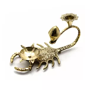Подсвечник Скорпион бронзовый (19х9,5х9,5 см)