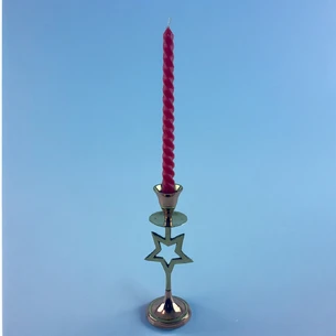 Candlestick Zvezda brass with copper (17x5.7x3.5 cm)