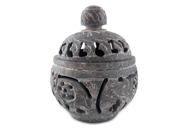 Фото 1 - Candlestick Aroma smoker made of soapstone (8.3x 6.8x 6.2 cm)