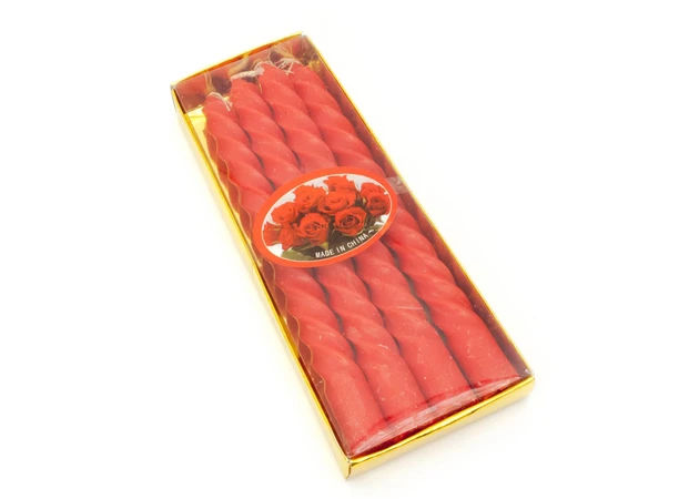 Фото 1 - Red candles (set of 4 pieces) (15.5x6.5x2 cm)