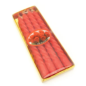 Red candles (set of 4 pieces) (15.5x6.5x2 cm)