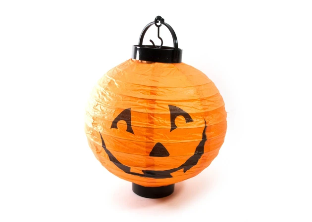 Фото 1 - Halloween paper lantern with illumination (20x20x24 cm)