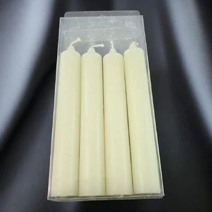 Snow charm candles set of 4 pieces. (15 cm)