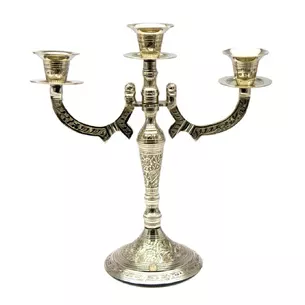 Подсвечник на 3 свечи Серебро (25х24,5х10,5 см)
