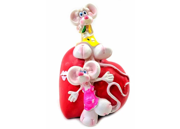 Фото 1 - Mice on a heart Piggy bank (12x7x8 cm)