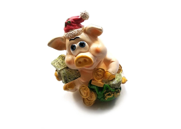 Фото 1 - Piggy bank Christmas pig (11.5x9x8.5 cm) A