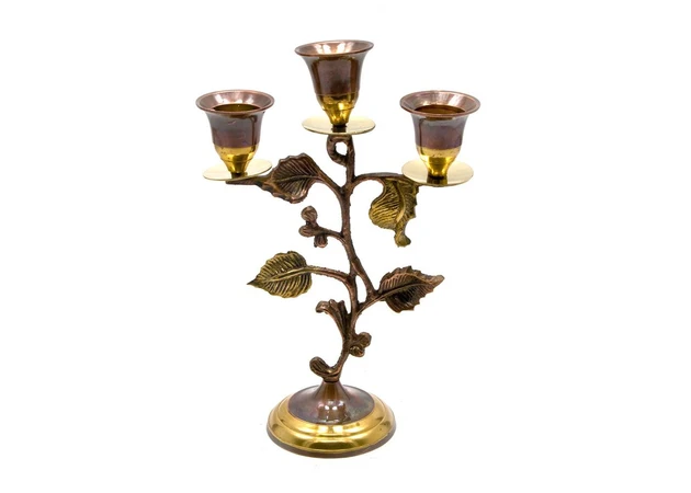 Фото 1 - Bronze candlestick for 3 candles (19.5x13x7 cm)