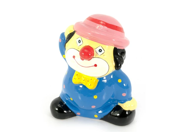 Фото 1 - Piggy bank ceramic Clown blue (13x10x7 cm)