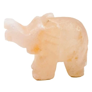 Elephant carved from salt (Himalayan salt) (10.5x8x4.5 cm)