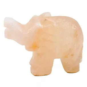 Elephant carved from salt (Himalayan salt) (10.5x8x4.5 cm)