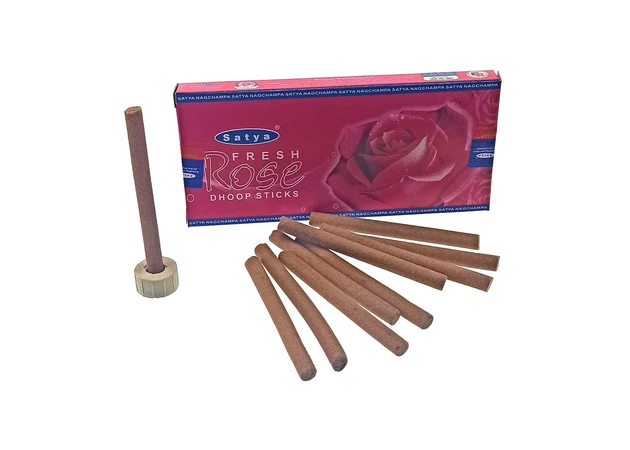 Фото 1 - Fresh Rose dhoop sticks (Свіжа Троянда)(20 gms) (Satya) безосновні пахощі