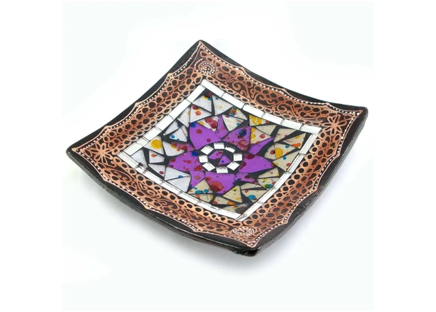 Фото 1 - Terracotta dish with mosaic (15x15x3 cm)