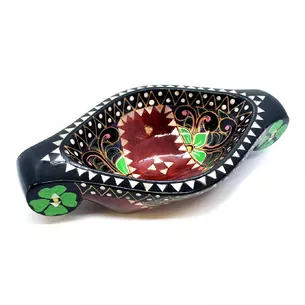 Brother Rook made of solid wood inlaid with mother-of-pearl (16.5x10x3.5 cm)A