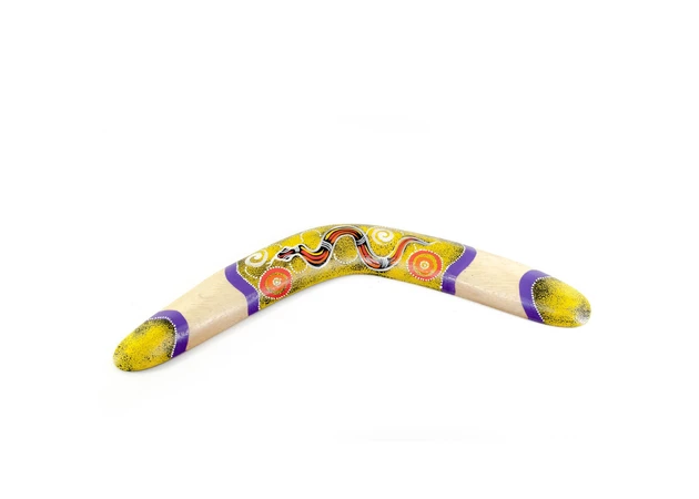 Фото 1 - Boomerang painted tree yellow (41x13x1.5 cm)