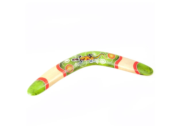 Фото 1 - Green painted tree boomerang (41x13x1.5 cm)