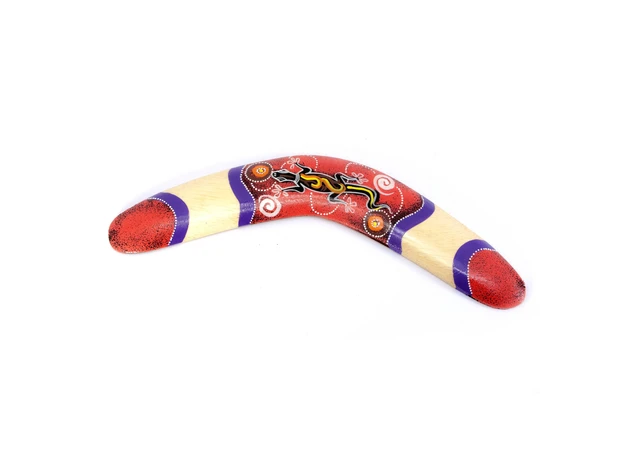 Фото 1 - Painted mahogany boomerang (31.5x12x1 cm)