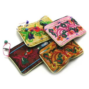 Wallet with embroidery (12x8 cm)
