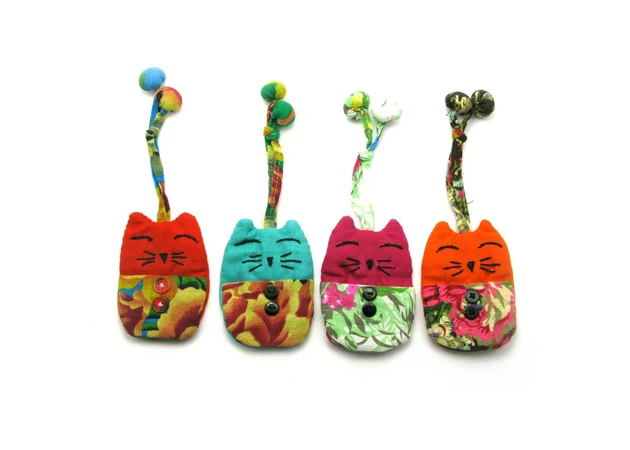 Фото 1 - Case for keys-key chain Cat fabric (11x7 cm)