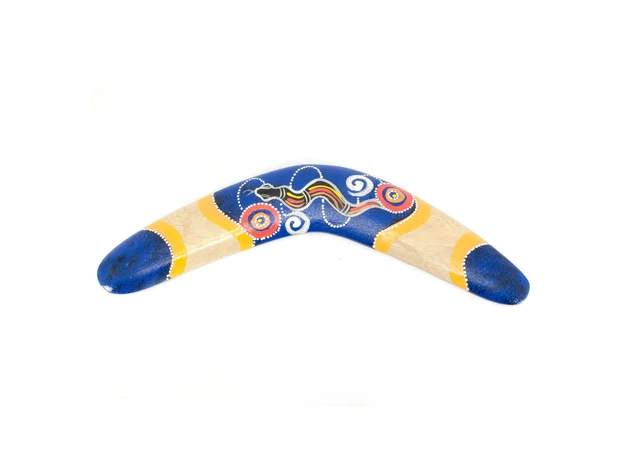 Фото 1 - Boomerang painted tree blue (31.5x12x1 cm)