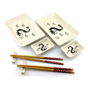 Sushi set Dragons on a white background (2 persons) (28x28.3x3.5 cm)
