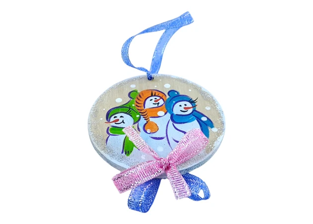Фото 1 - Christmas tree pendant Winter friends (70x10mm)
