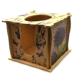 Napkin holder Lavender (16x15x13 cm.)