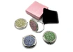 Фото 1 - Cosmetic mirror Rhinestones chrome (d-7 cm) (in a box + cover)