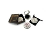 Фото 2 - Cosmetic mirror Rhinestones chrome (d-7 cm) (in a box + cover)