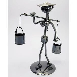 Techno-art Girl with rocker metal (20.5x12.5x8.5 cm)