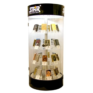 Under deposit Stand for lighters rotates with illumination (for 32 lighters) (62.5x28.75x28.75 cm)