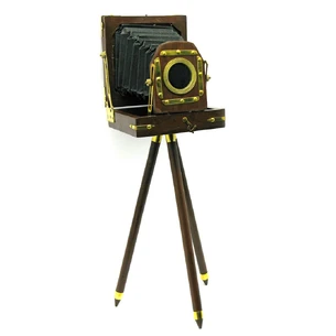 A souvenir camera on a tripod